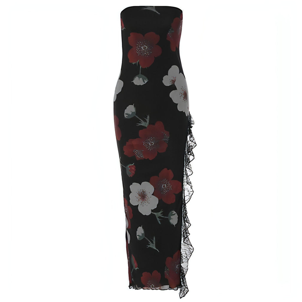 Lace Stitching Wrapped Dew Dress