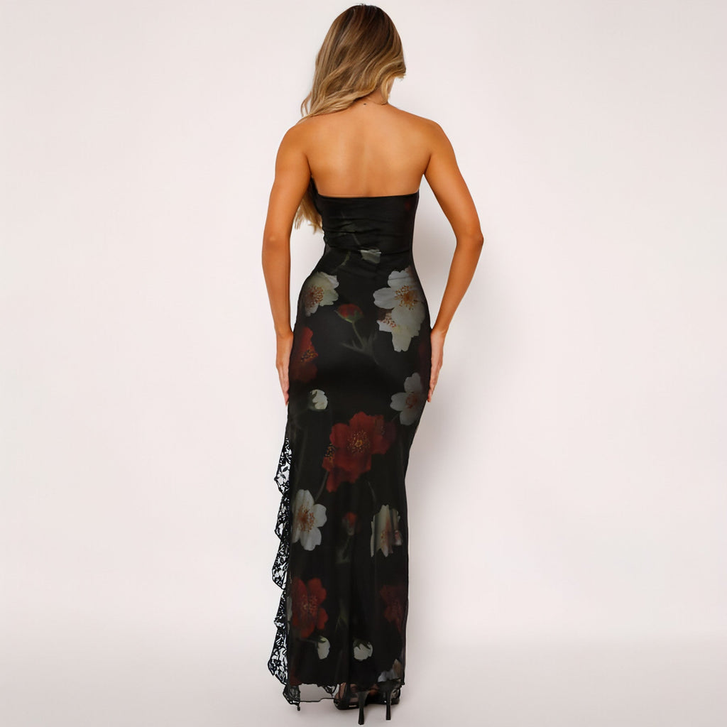 Lace Stitching Wrapped Dew Dress